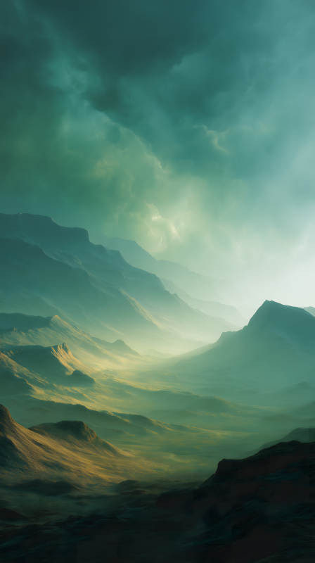 山峦云雾景色壮丽图片