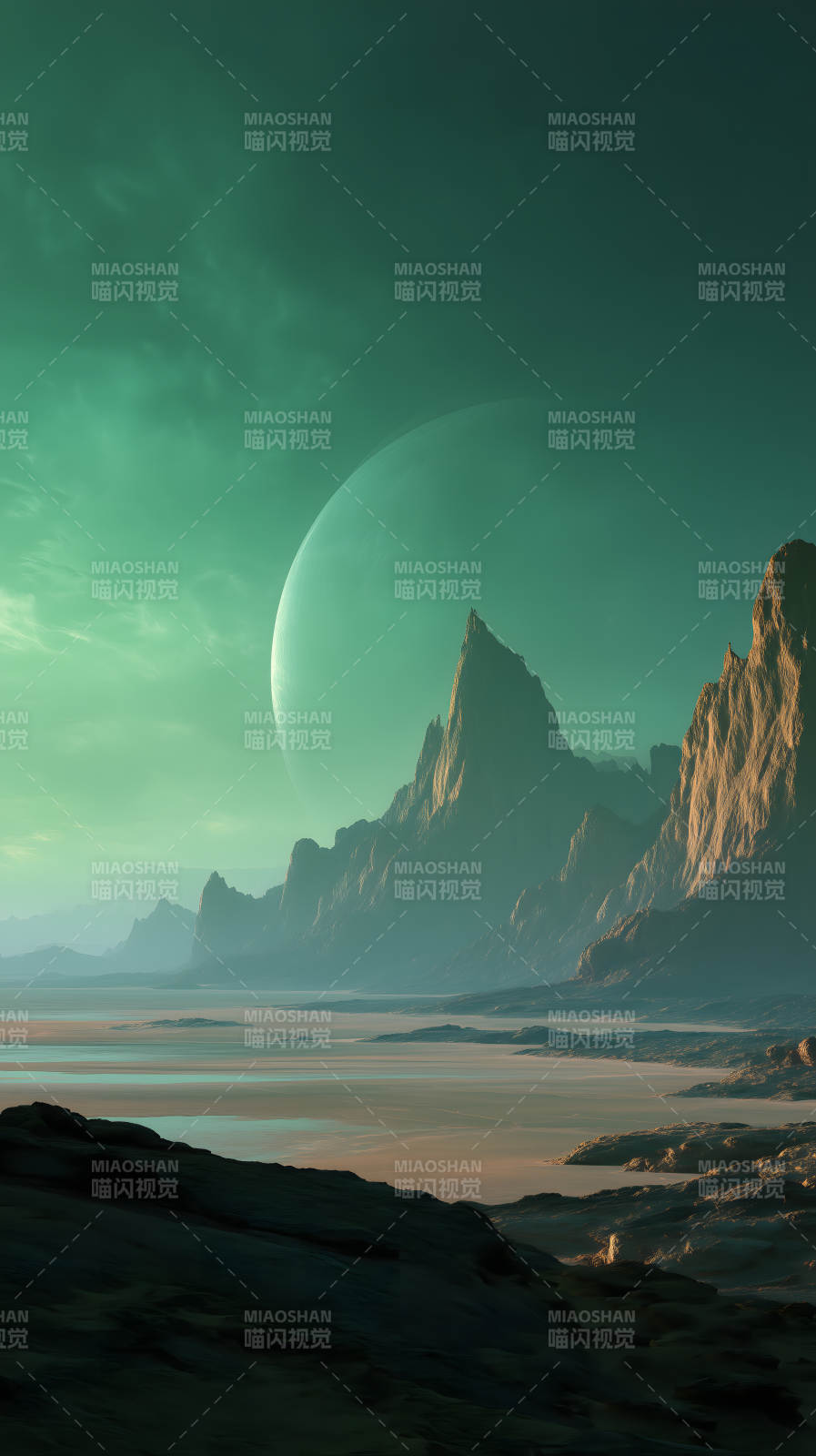 异星山河巨星背景图片