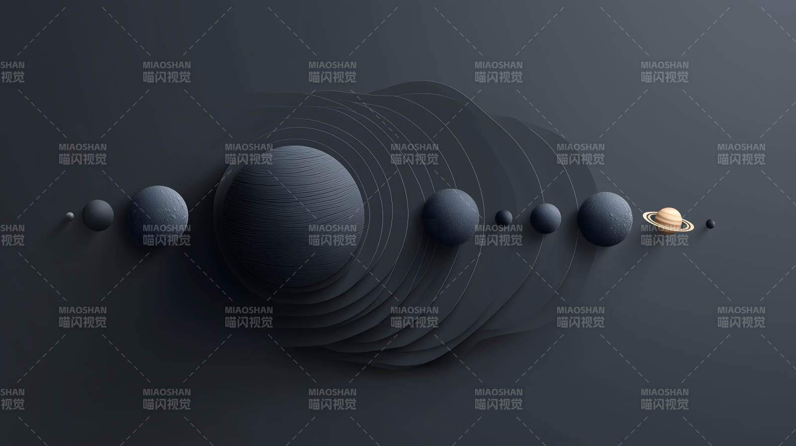 深邃星球抽象艺术图片