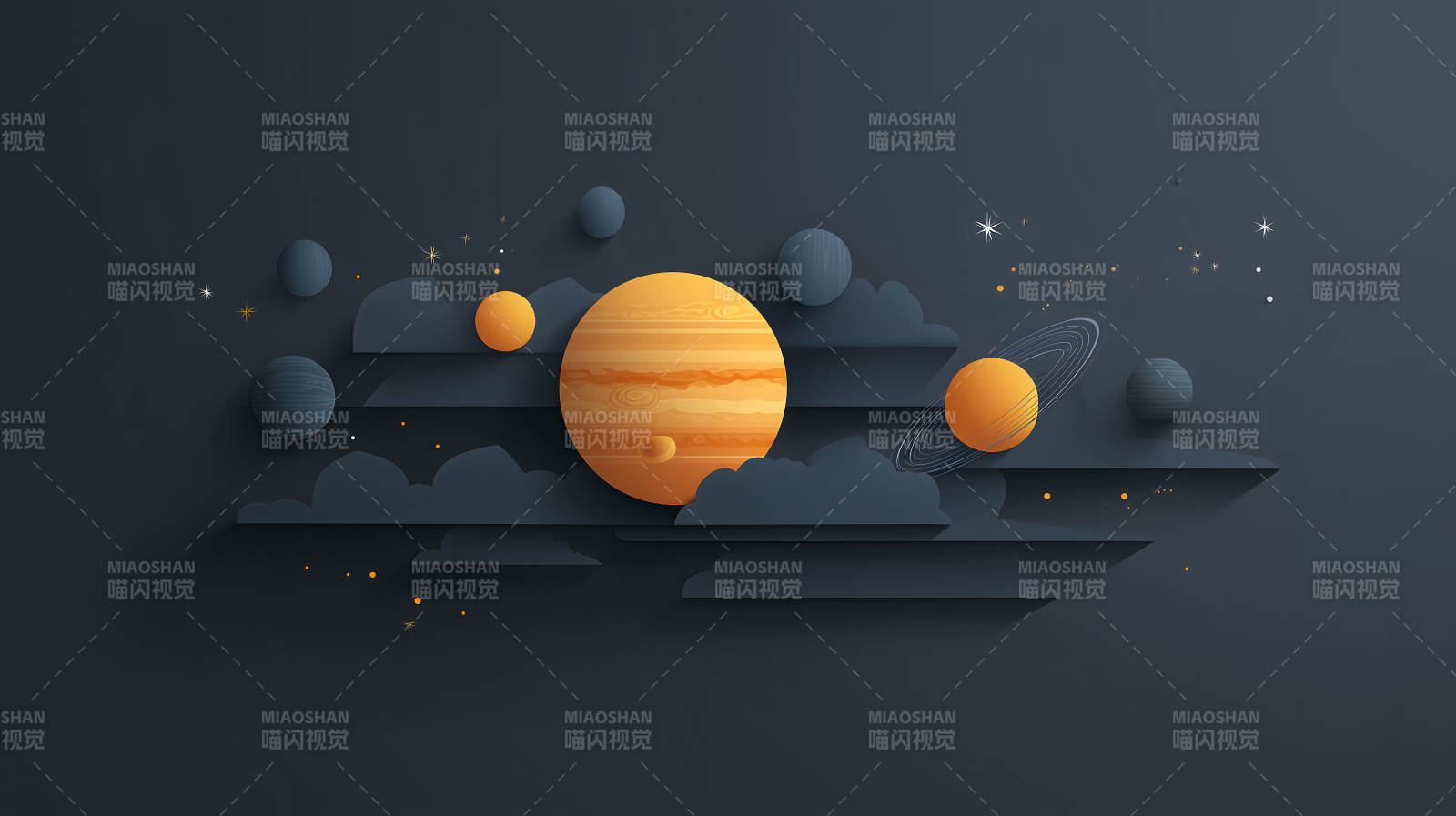 宇宙星空行星排列组合图片