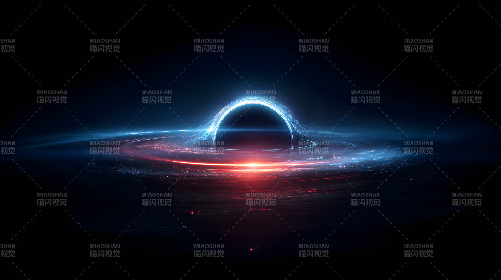 黑洞吞噬星云宇宙图片