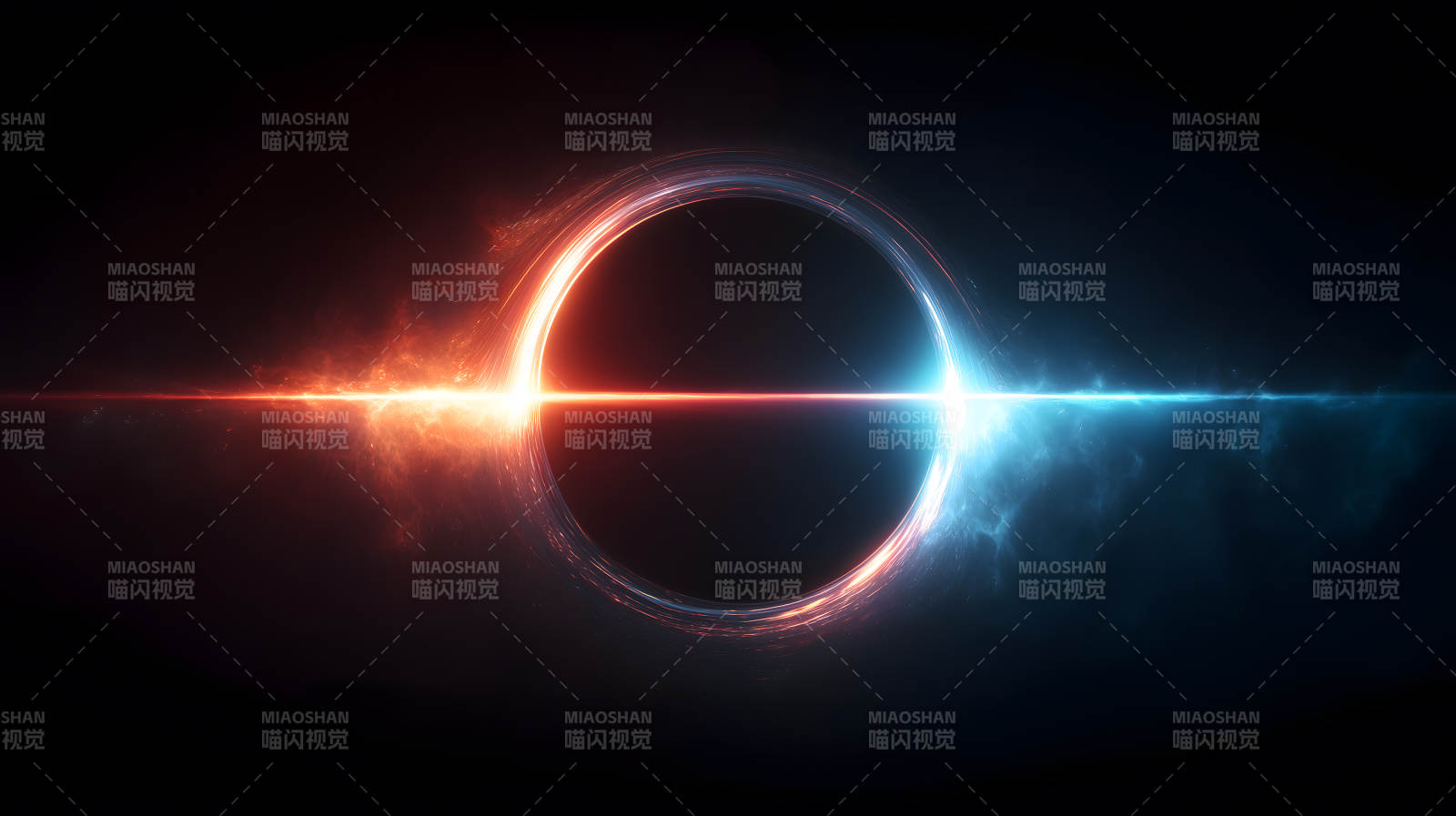 宇宙黑洞光芒绽放图片