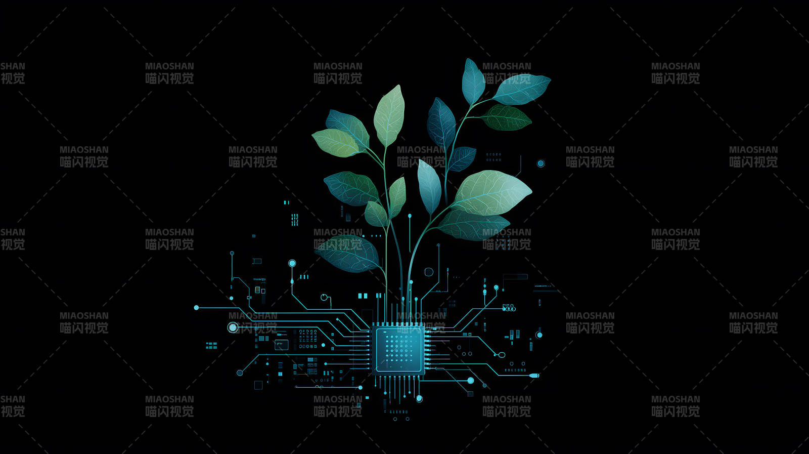 科技与自然的融合图片