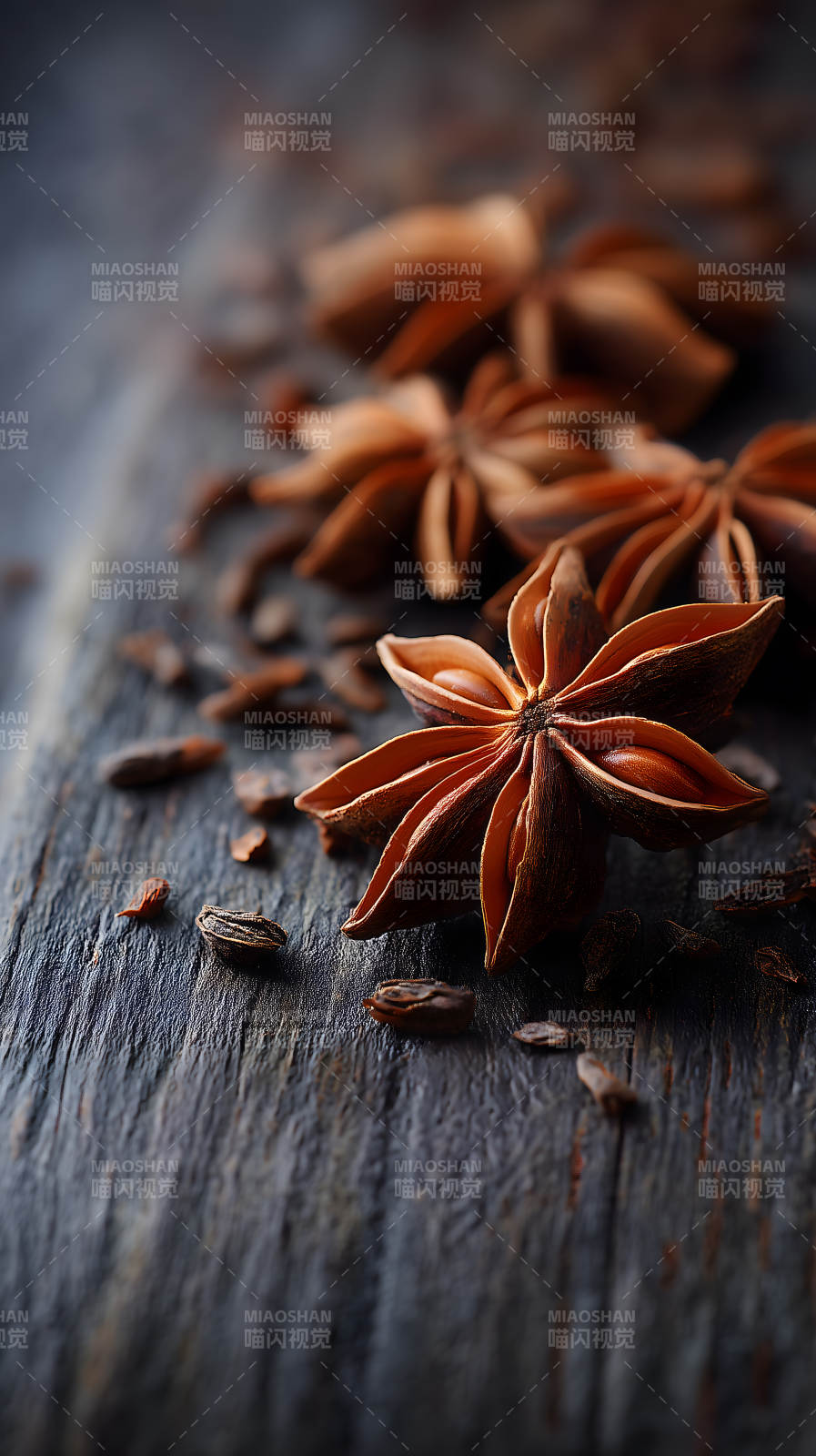 八角特写深色木纹质感图片