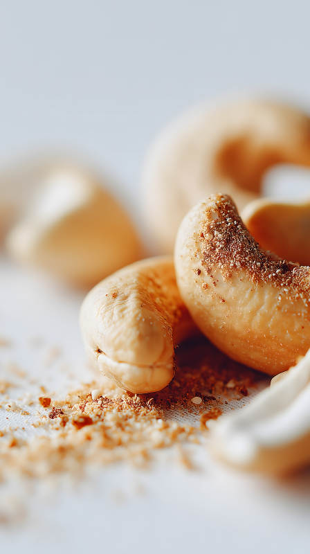 烤腰果特写细腻质感图片