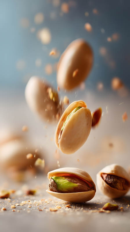 飞翔的开心果特写镜头图片