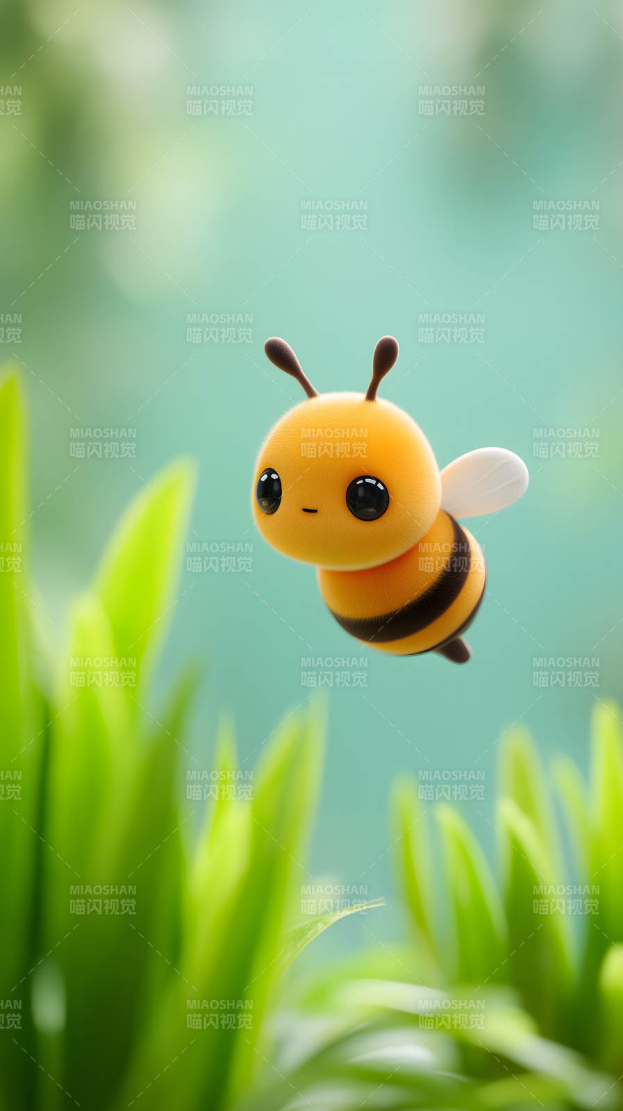 可爱卡通蜜蜂飞翔图片