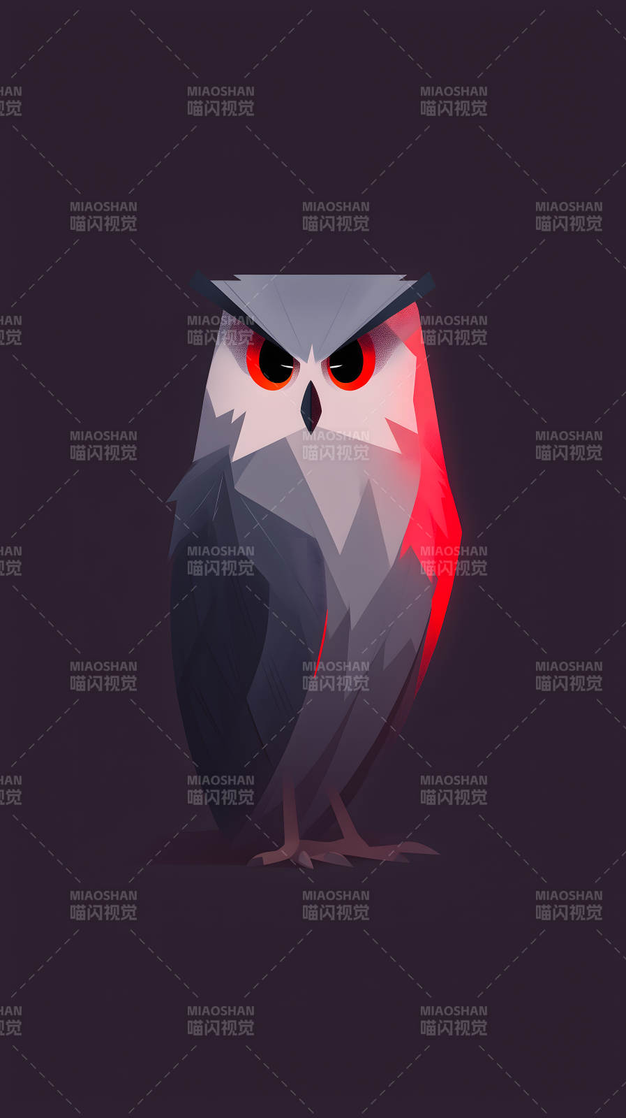几何风格猫头鹰图片