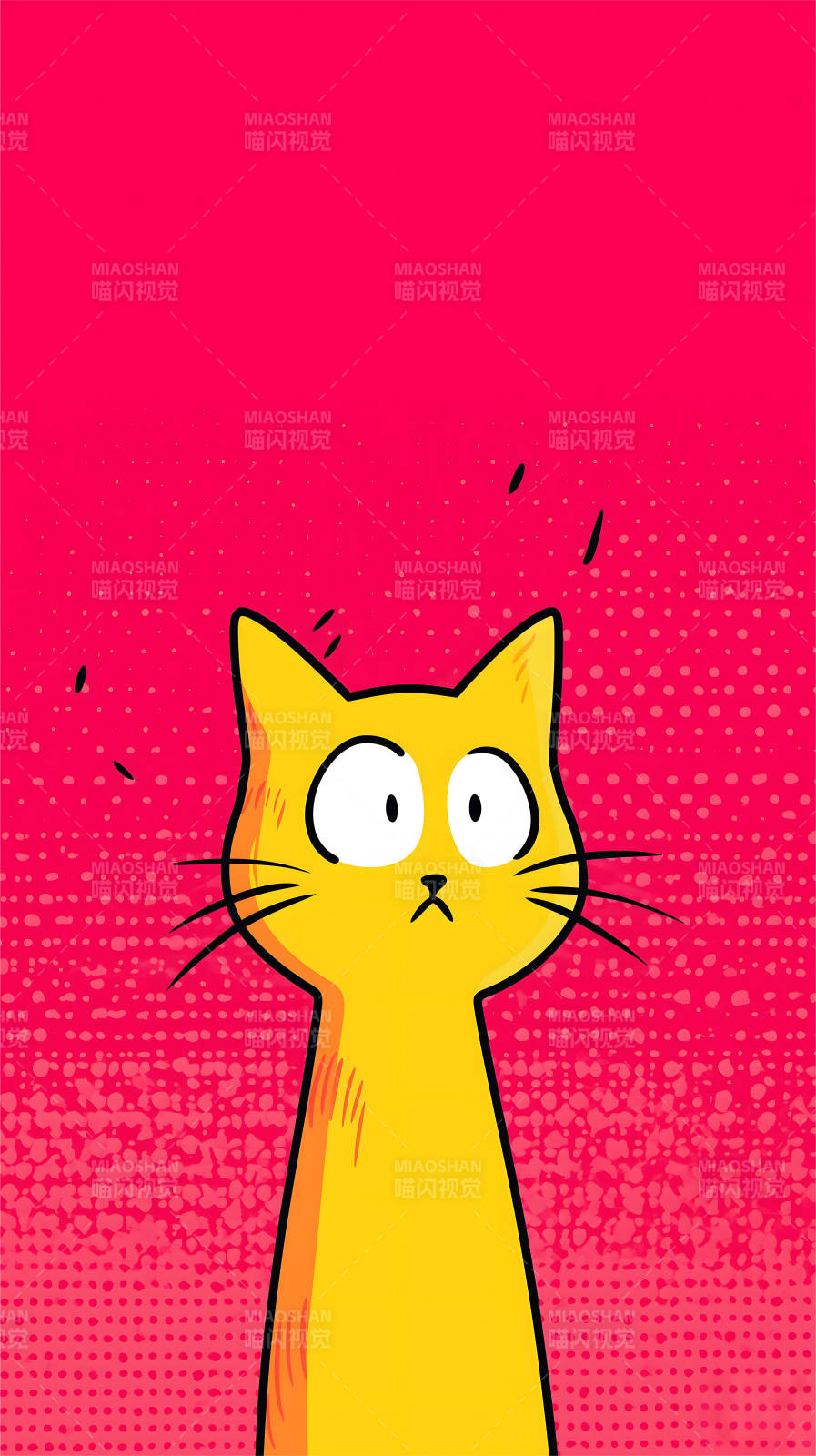 卡通猫咪惊恐表情图片