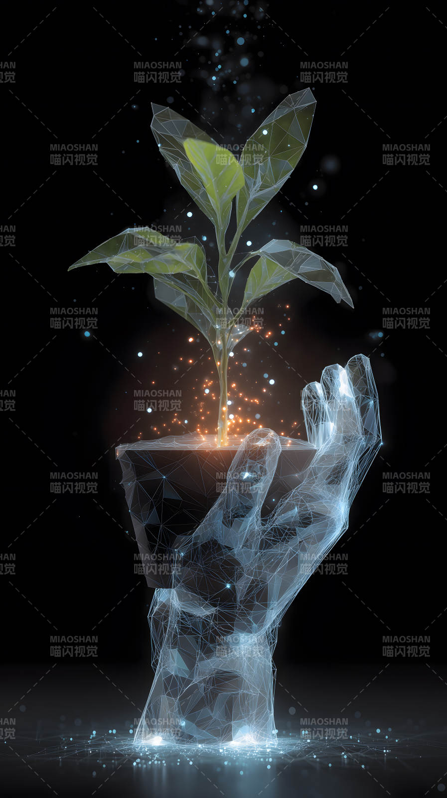 科技孕育生机希望图片