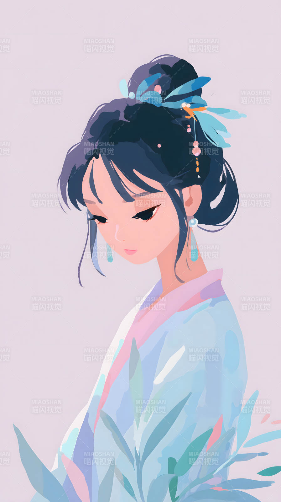 东方美人淡雅柔美图片