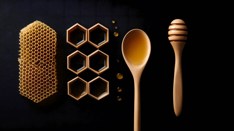 蜂蜜意境静物艺术图片