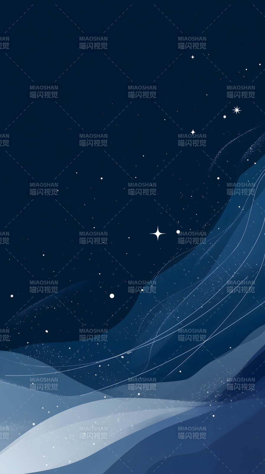 夜空星光璀璨风景画图片