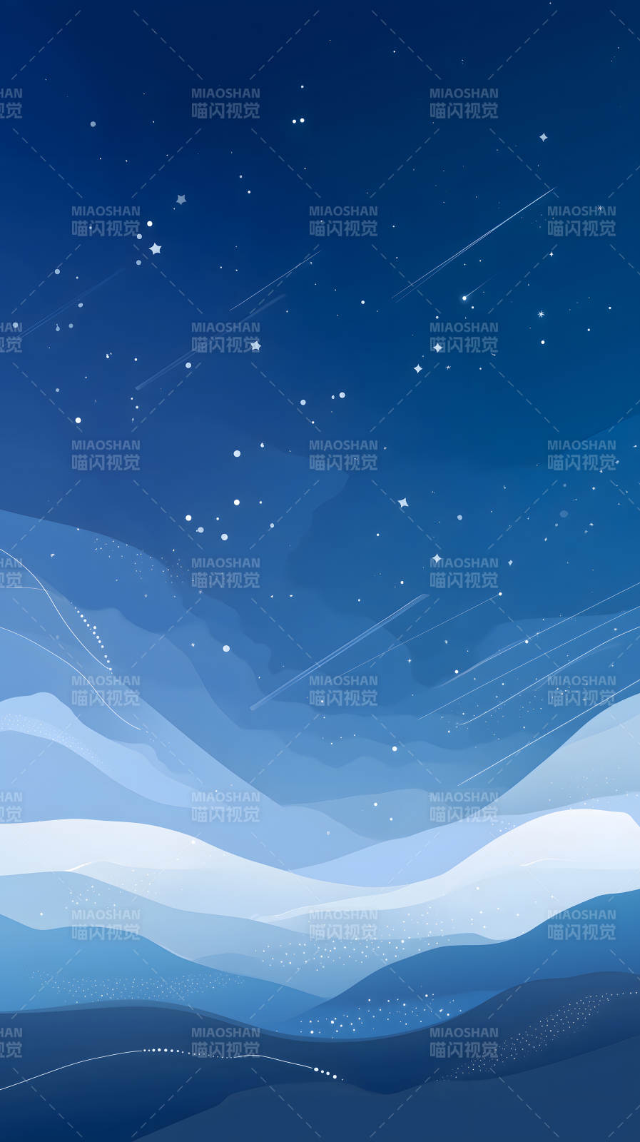 星空与山脉的梦幻景象图片