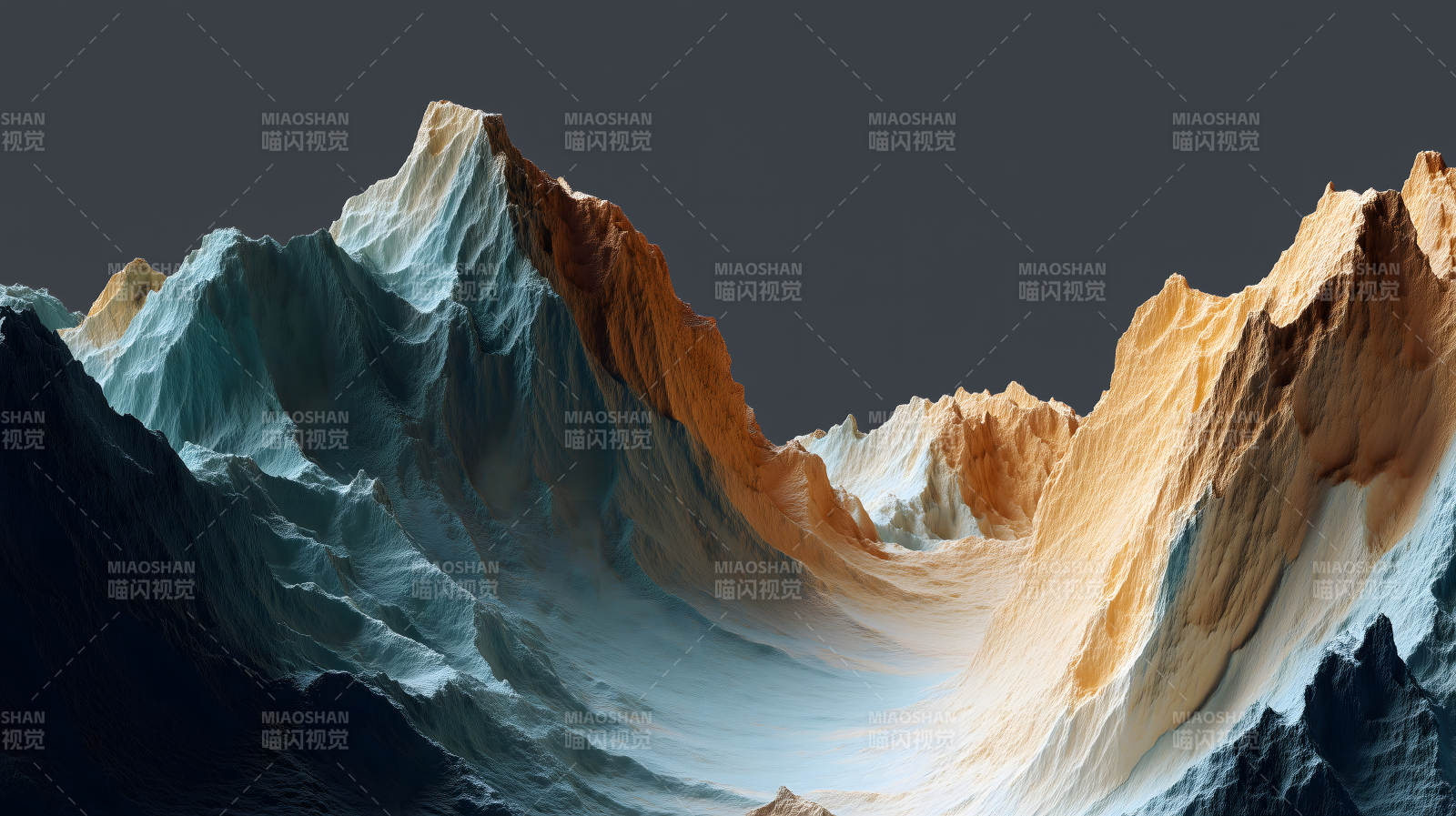 抽象山脉色彩层次图片