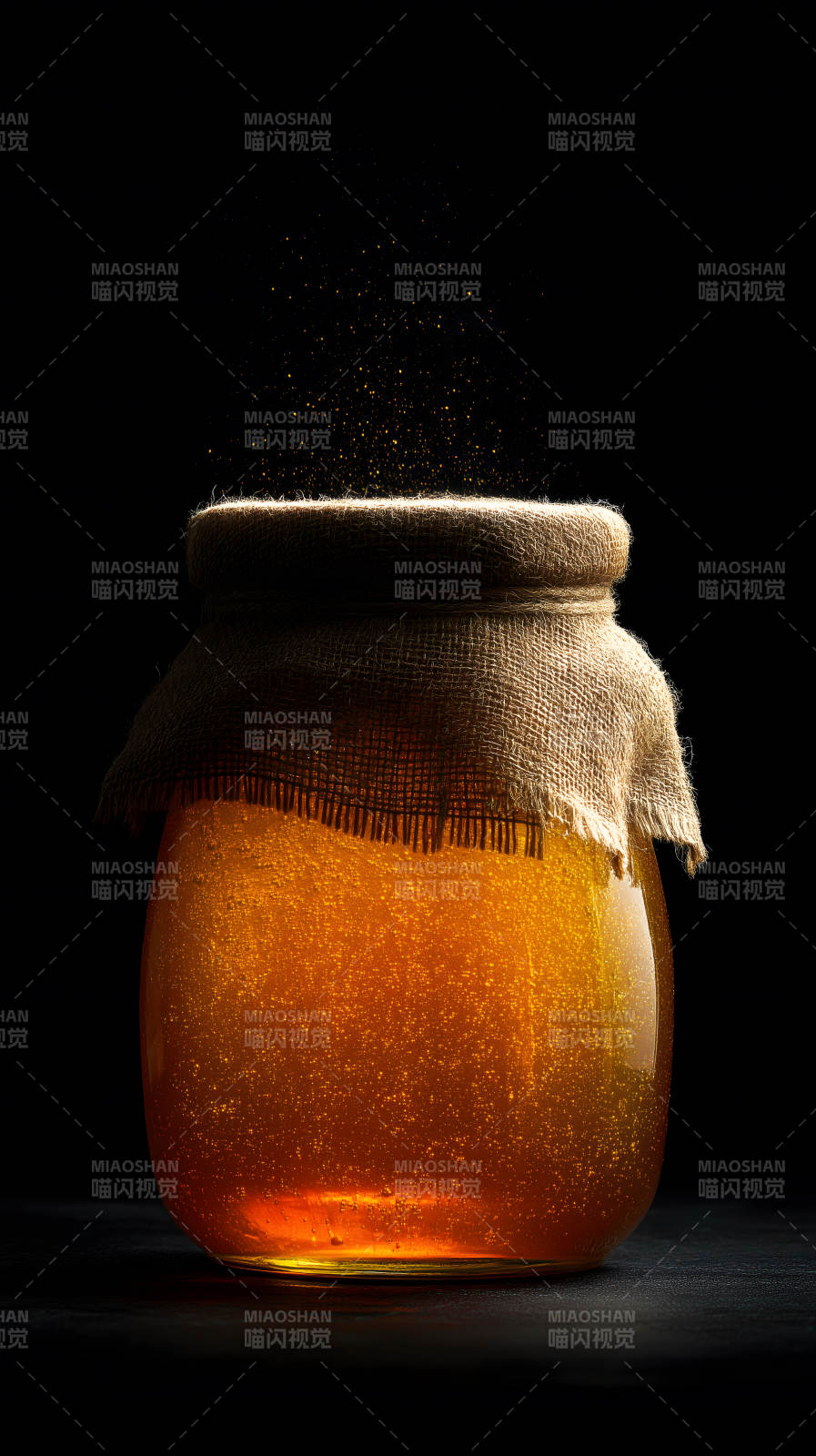 蜜罐特写光影质感图片