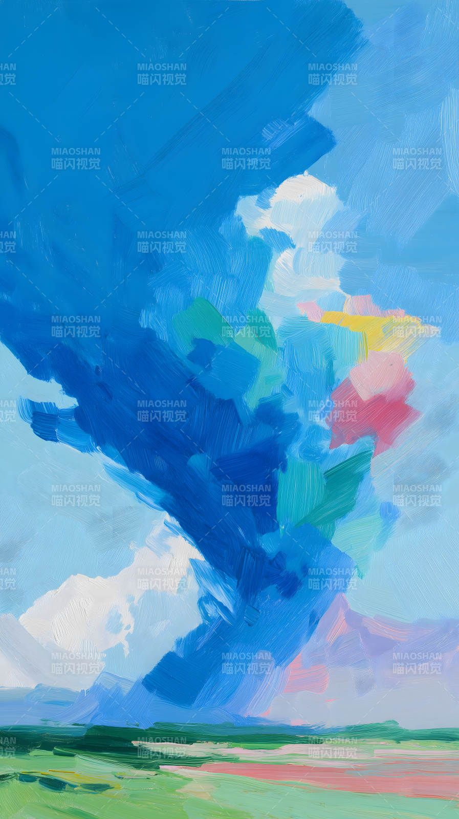 天空风景油画图片