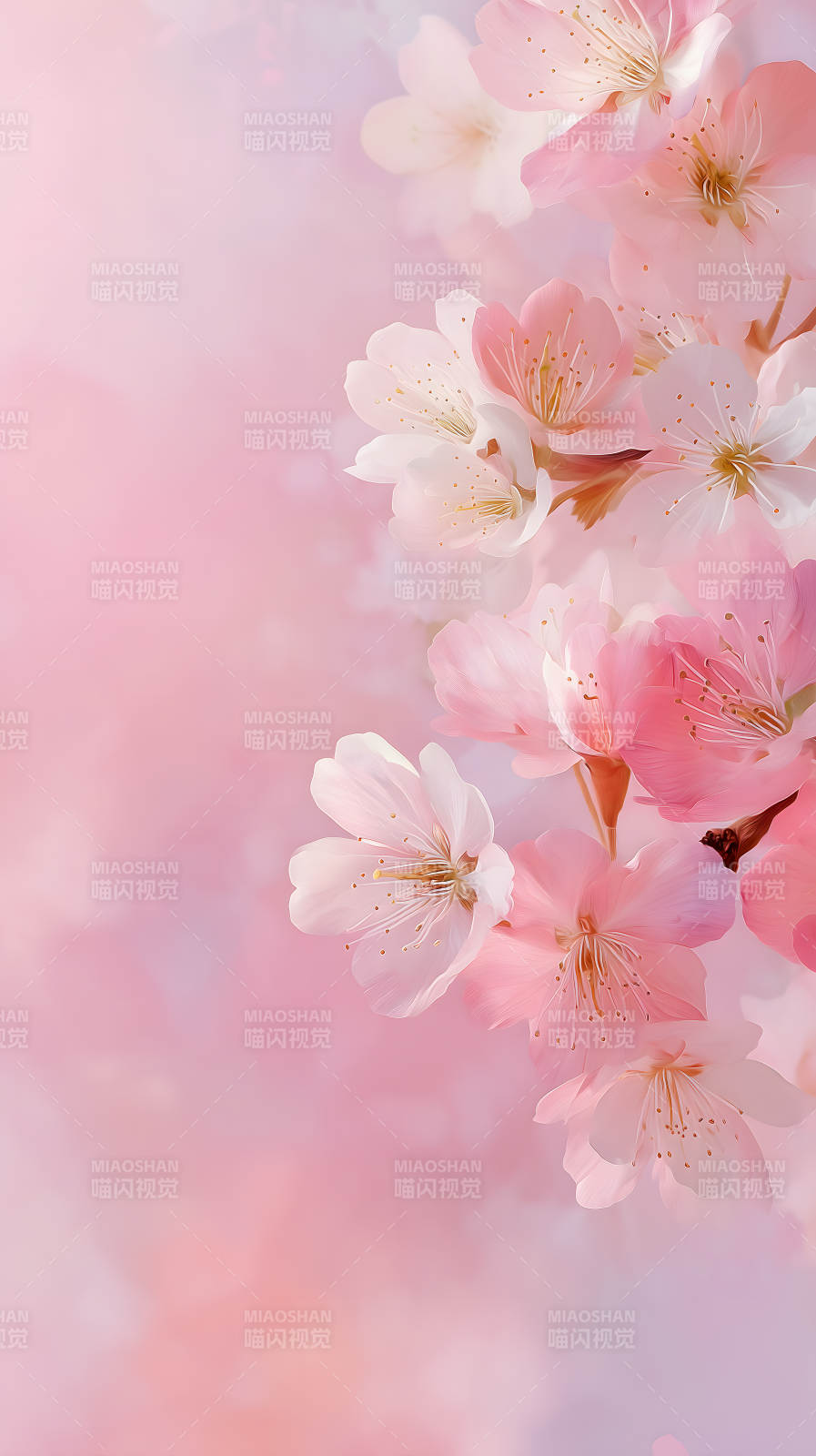 粉色樱花盛开图片