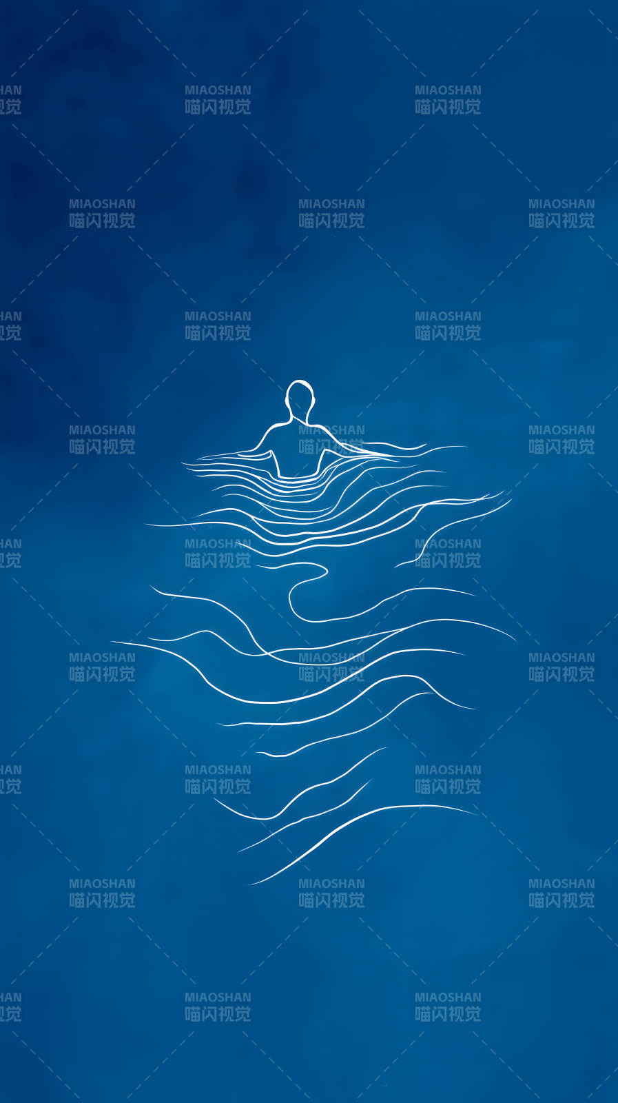 水中游泳的人图片