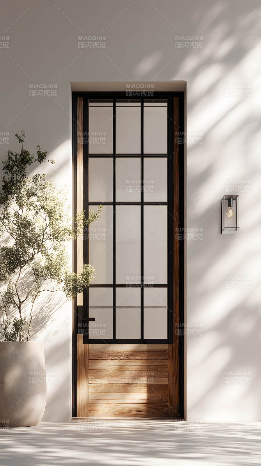 现代住宅入口设计简约清新图片