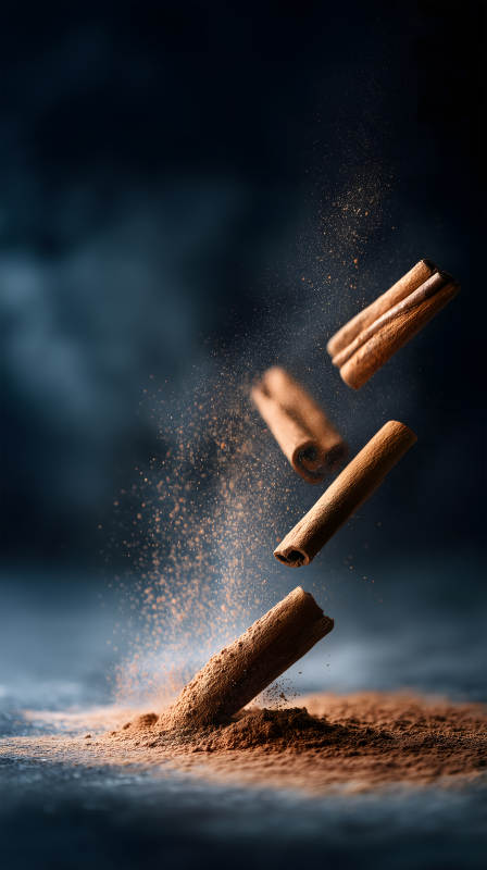 肉桂粉飞溅瞬间图片