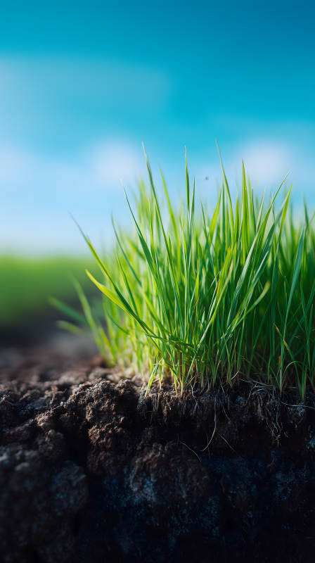 绿草蓝天阳光明媚图片