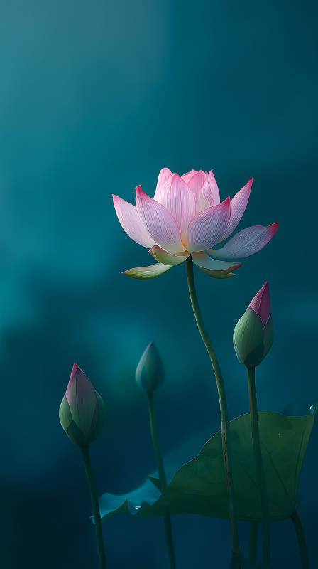 莲花绽放生机盎然图片