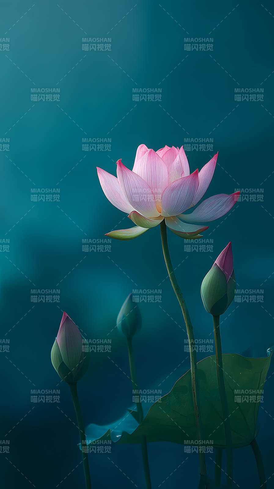 莲花绽放生机盎然图片