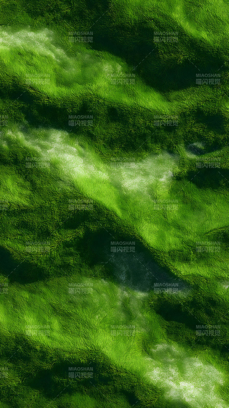 绿草地抽象景观图片