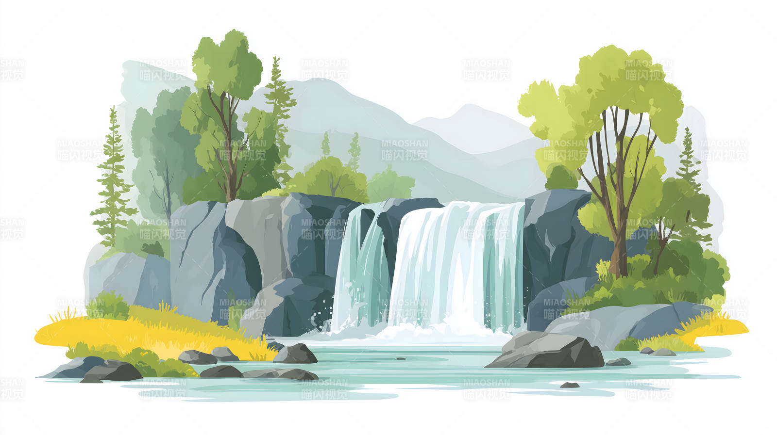 瀑布景色优美环境宜人图片