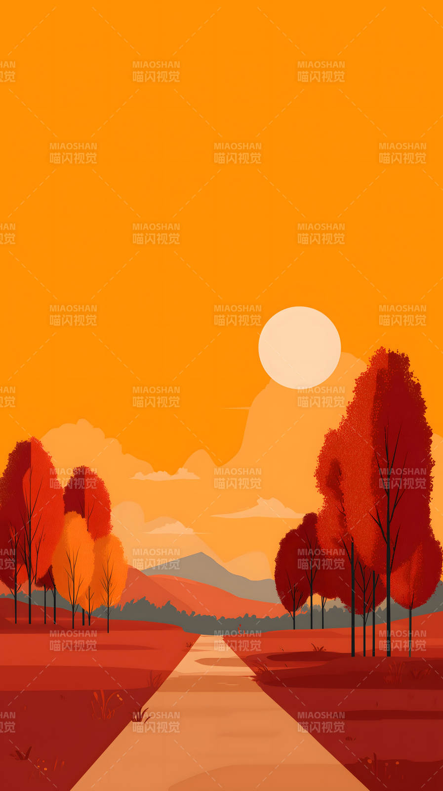 秋日风景温暖舒适图片