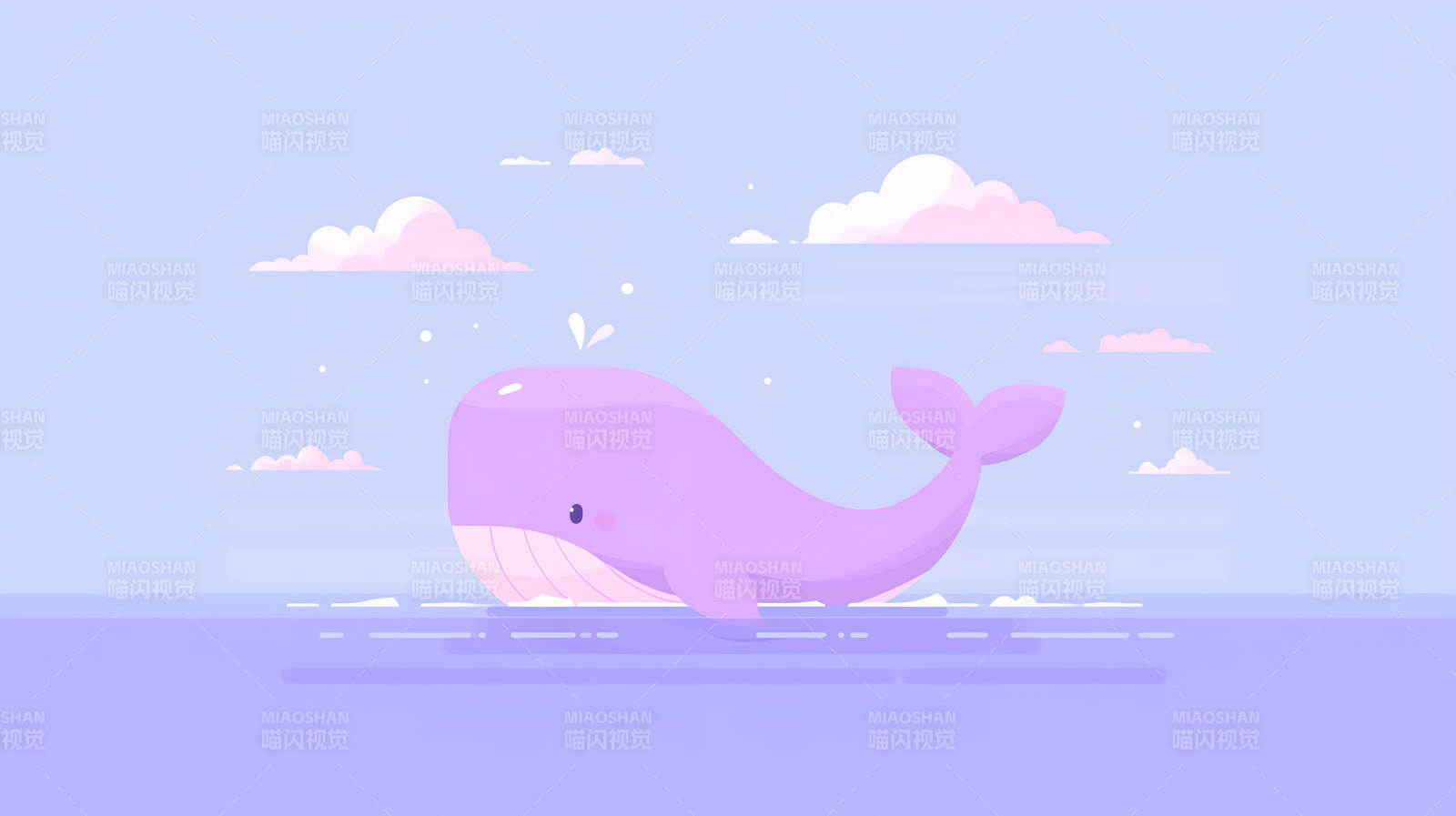 鲸鱼在水面悠游图片