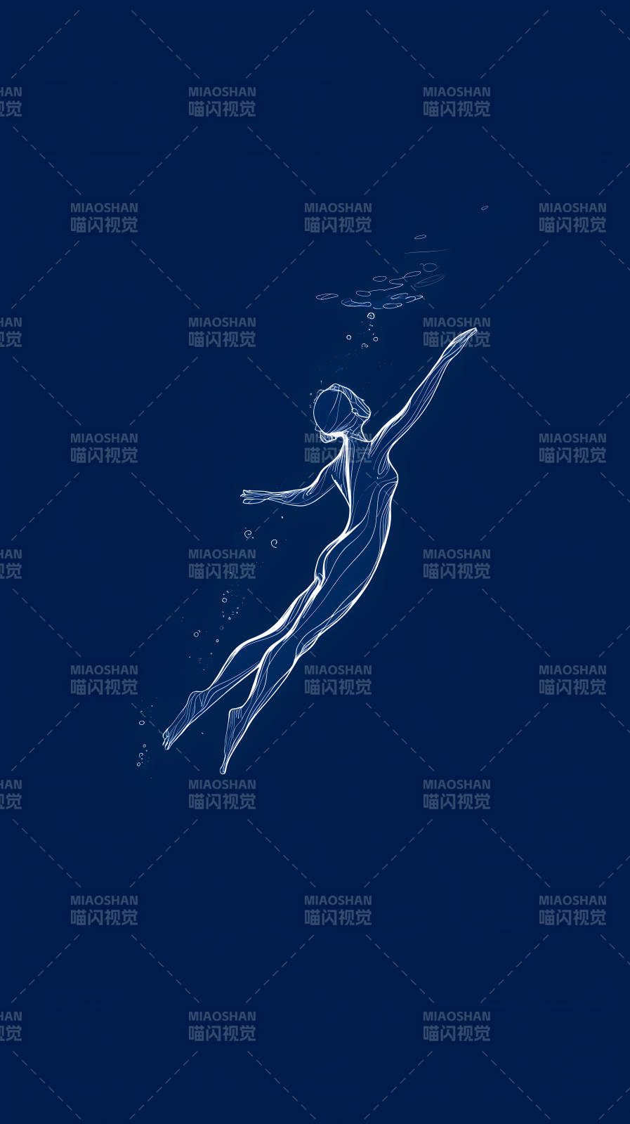 水中女子优美姿态图片