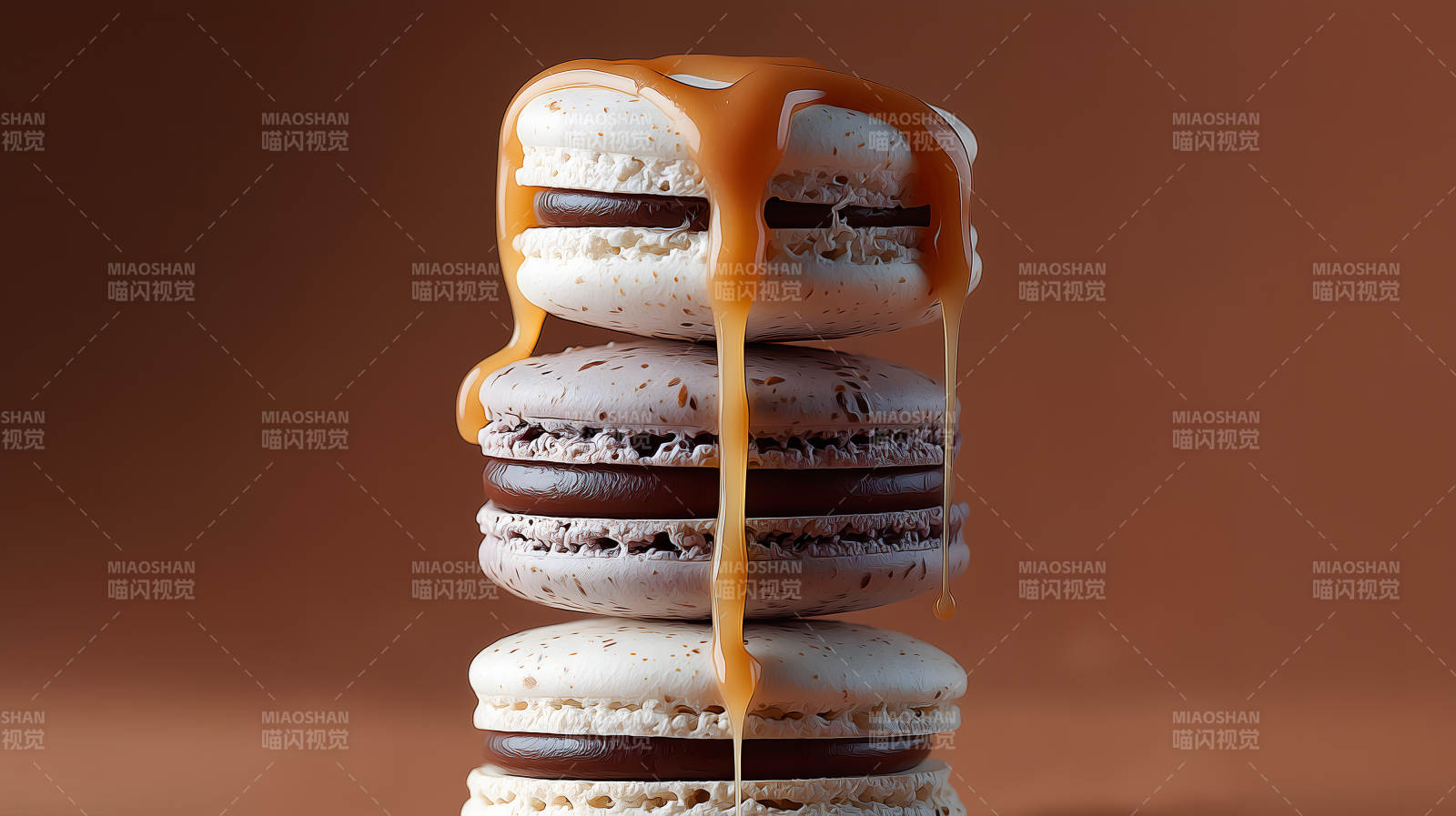 焦糖马卡龙图片