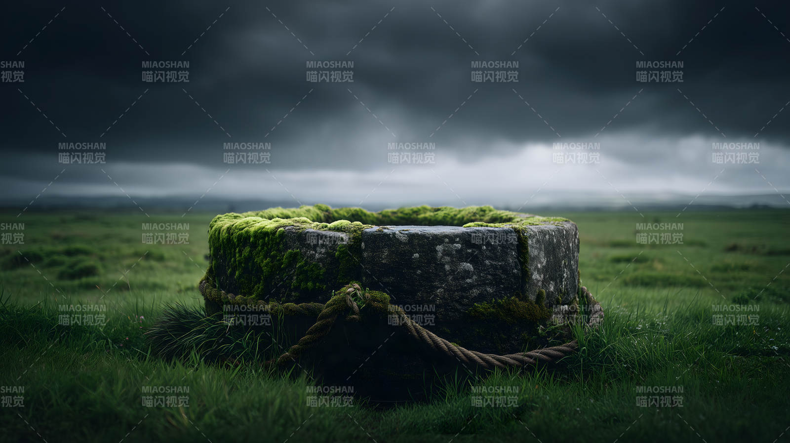 石井伫立绿野图片