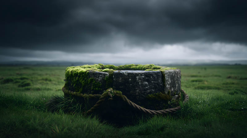 石井伫立绿野图片