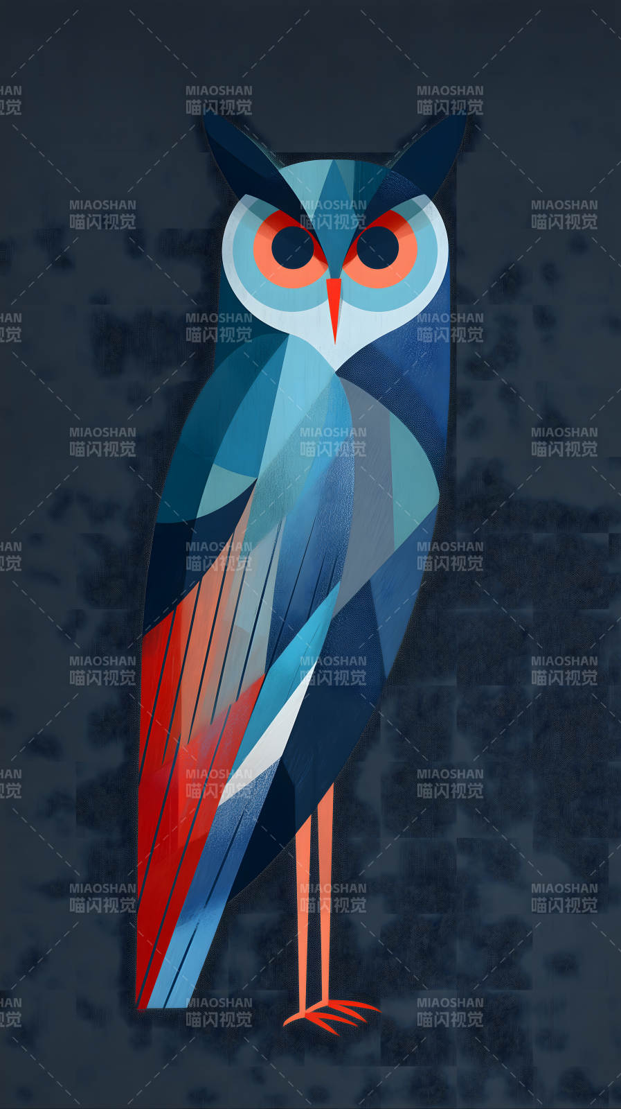 几何风格猫头鹰设计图片