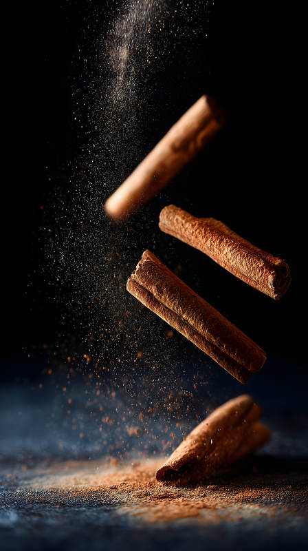肉桂棒飞扬尘埃图片