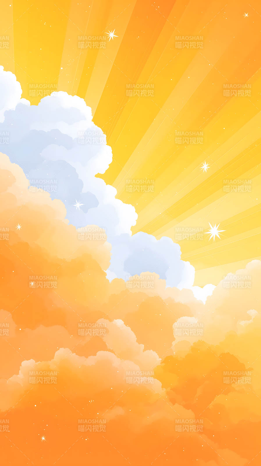 晴空万里白云飘逸图片