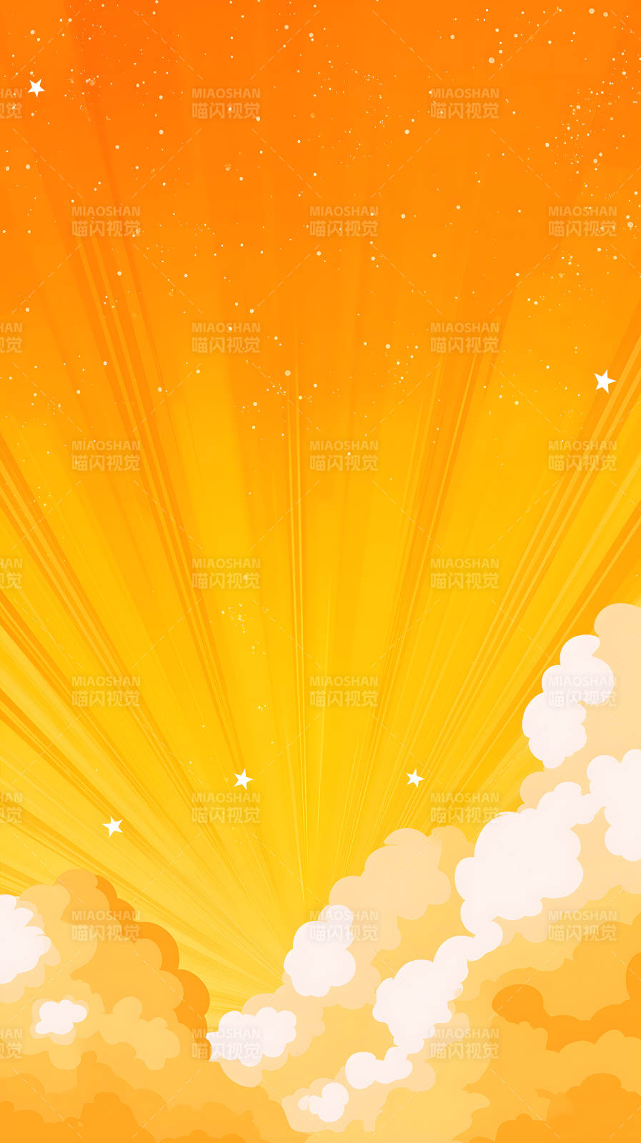 日出云朵星光闪耀图片