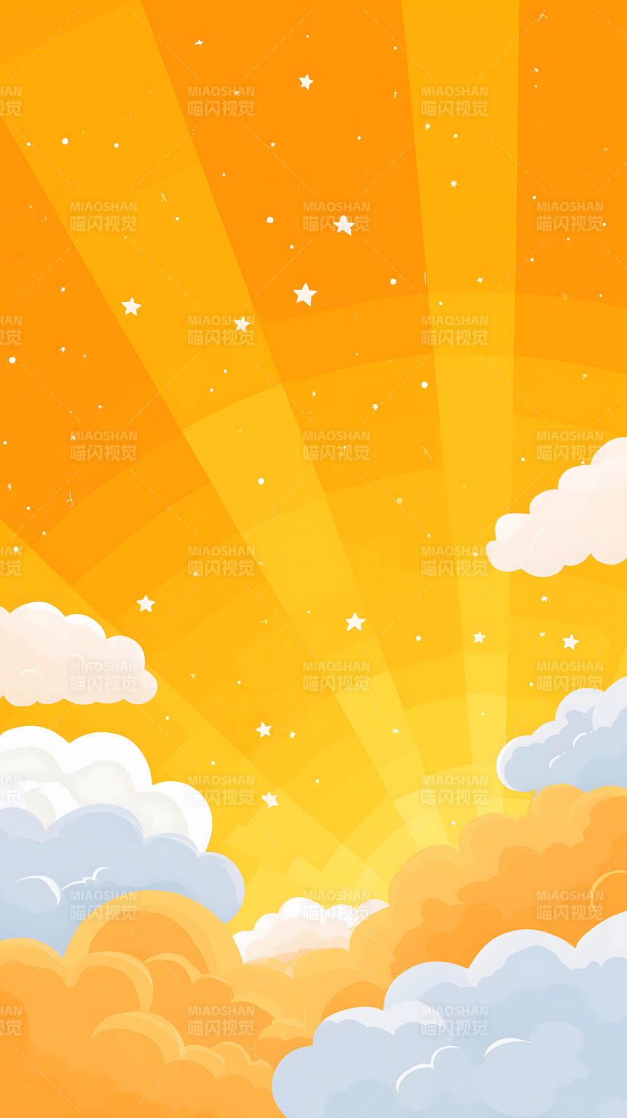 阳光与云朵星星图片