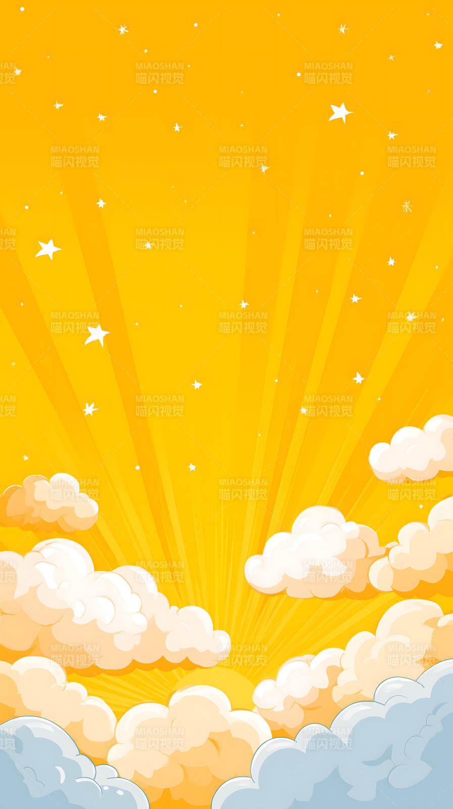 阳光灿烂的天空星光闪耀图片