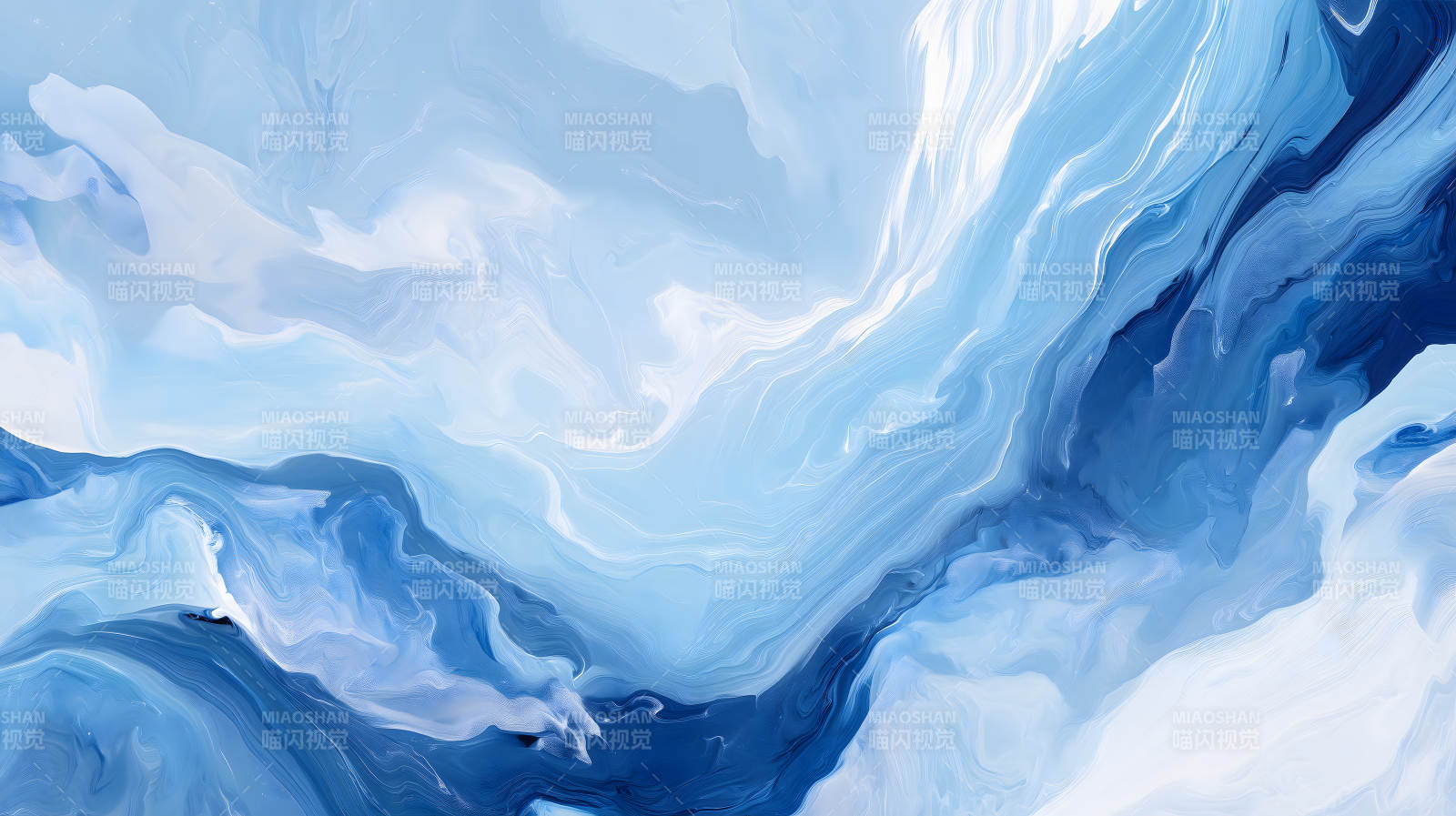 蓝白抽象艺术图片