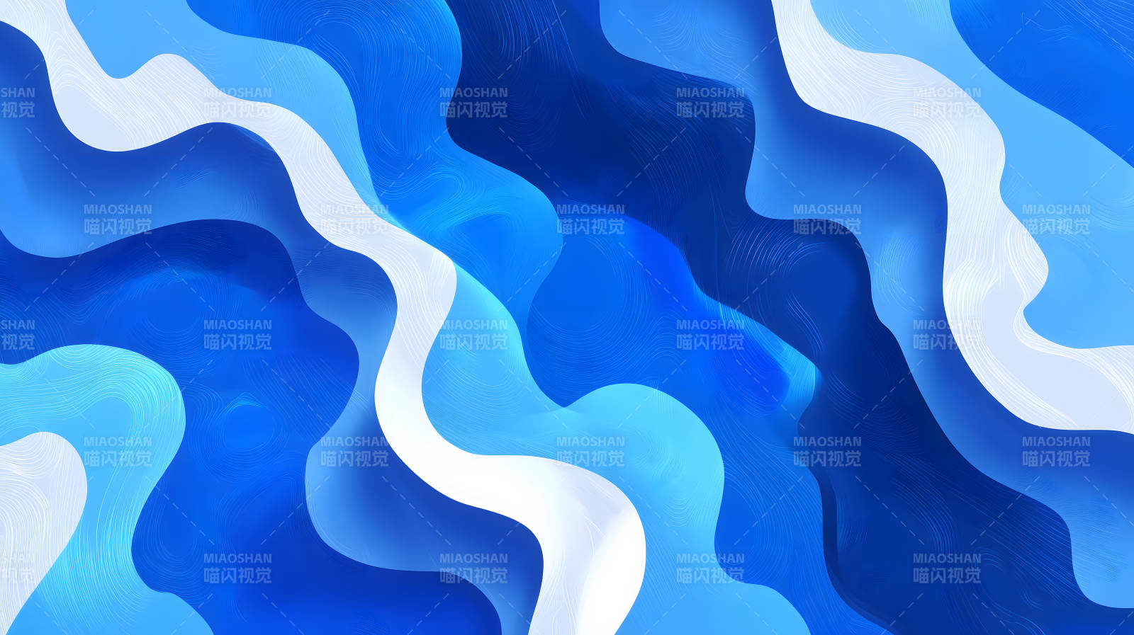 蓝色波浪纹理抽象设计图片