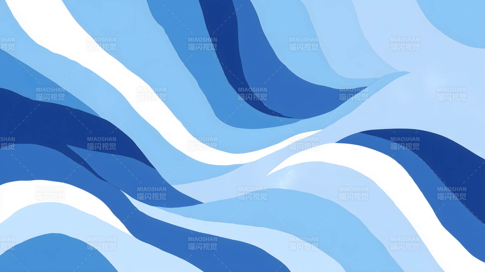 蓝色波浪抽象设计图片