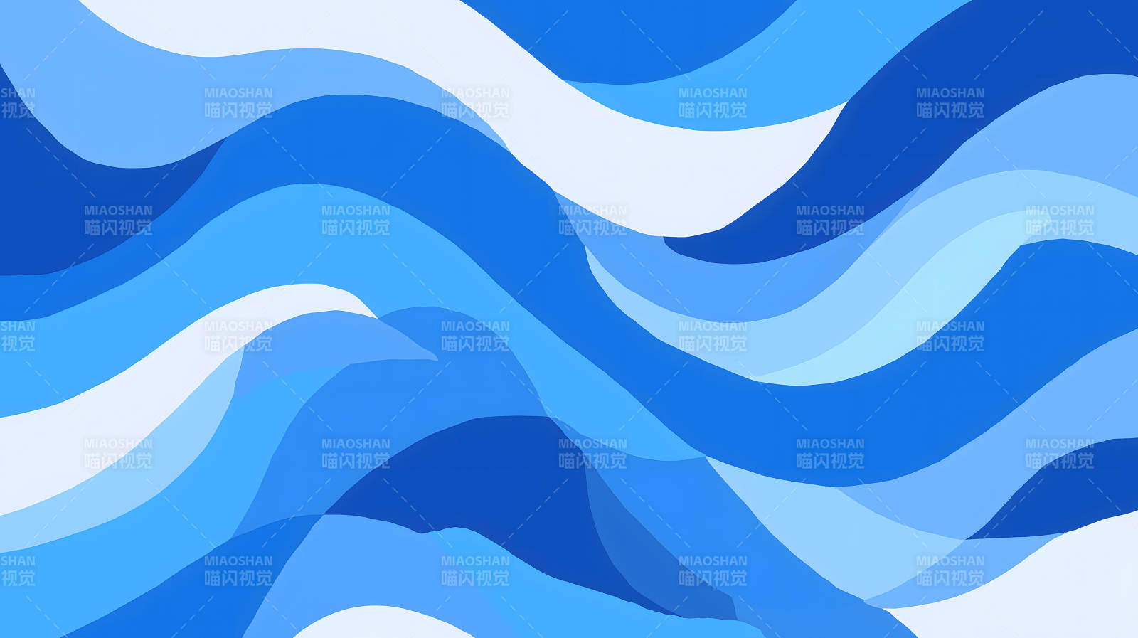 蓝色波浪抽象艺术图片