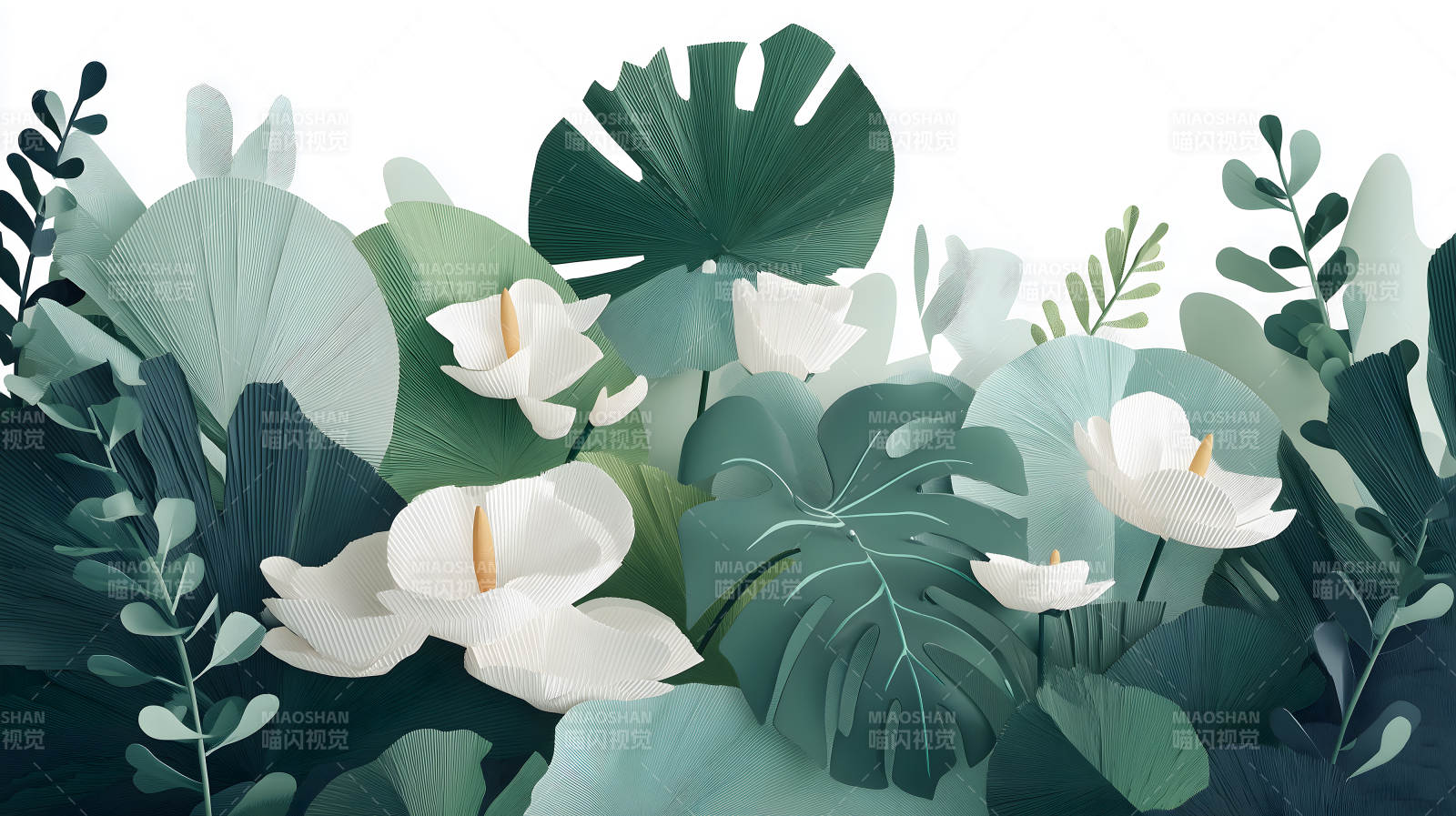 纸艺花卉绿植图片