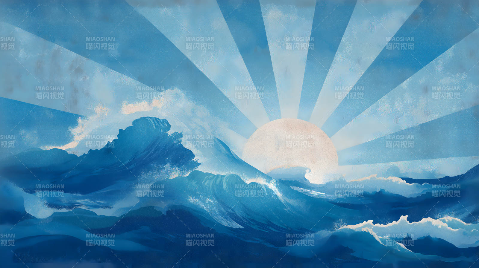 海浪与阳光图片