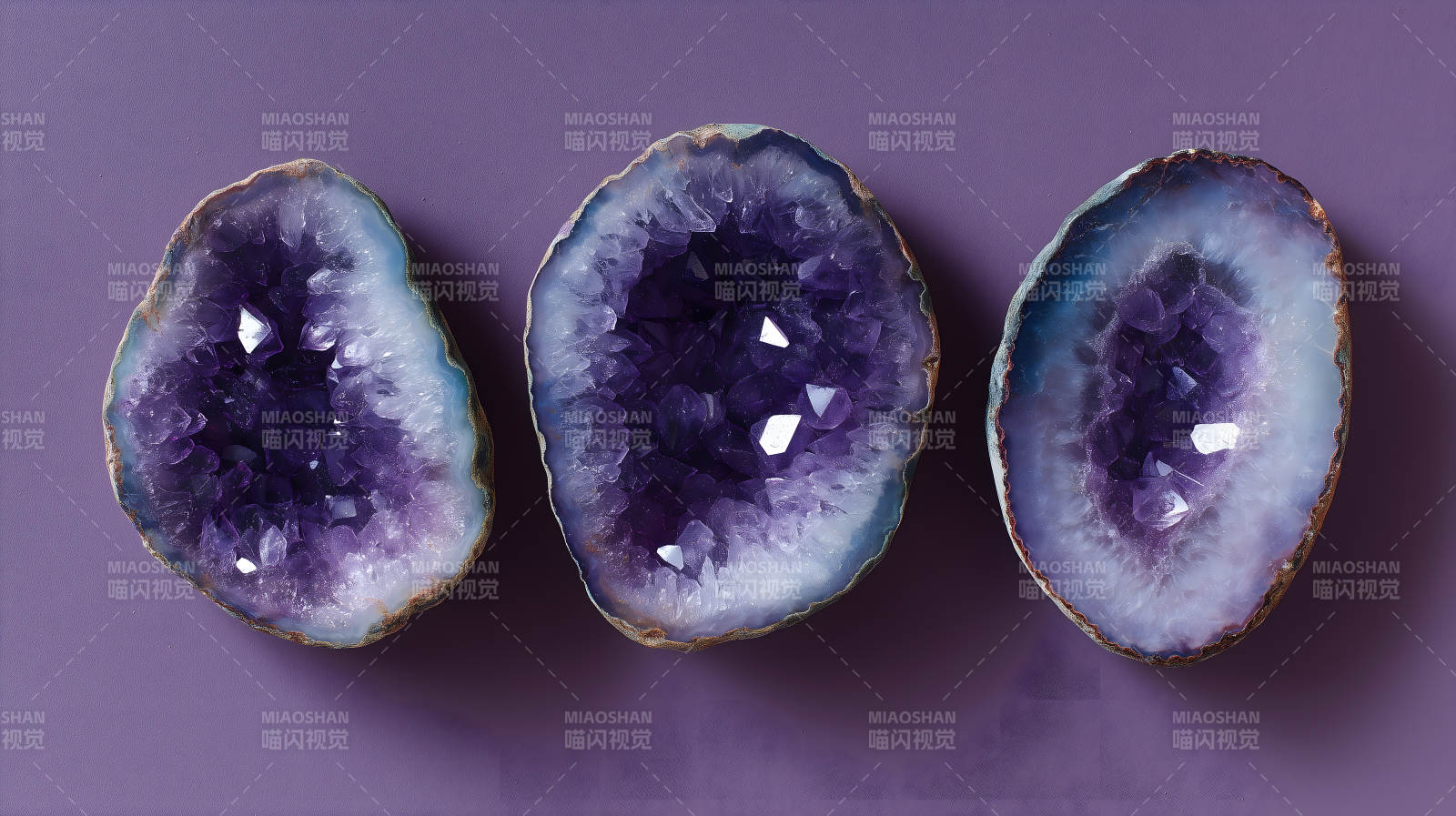 紫水晶宝石阵列图片