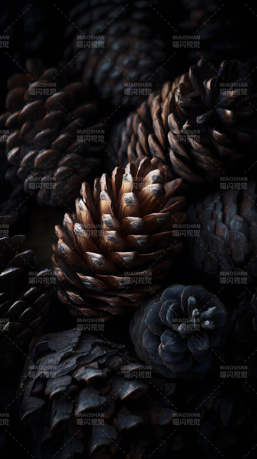 松果特写光影质感图片